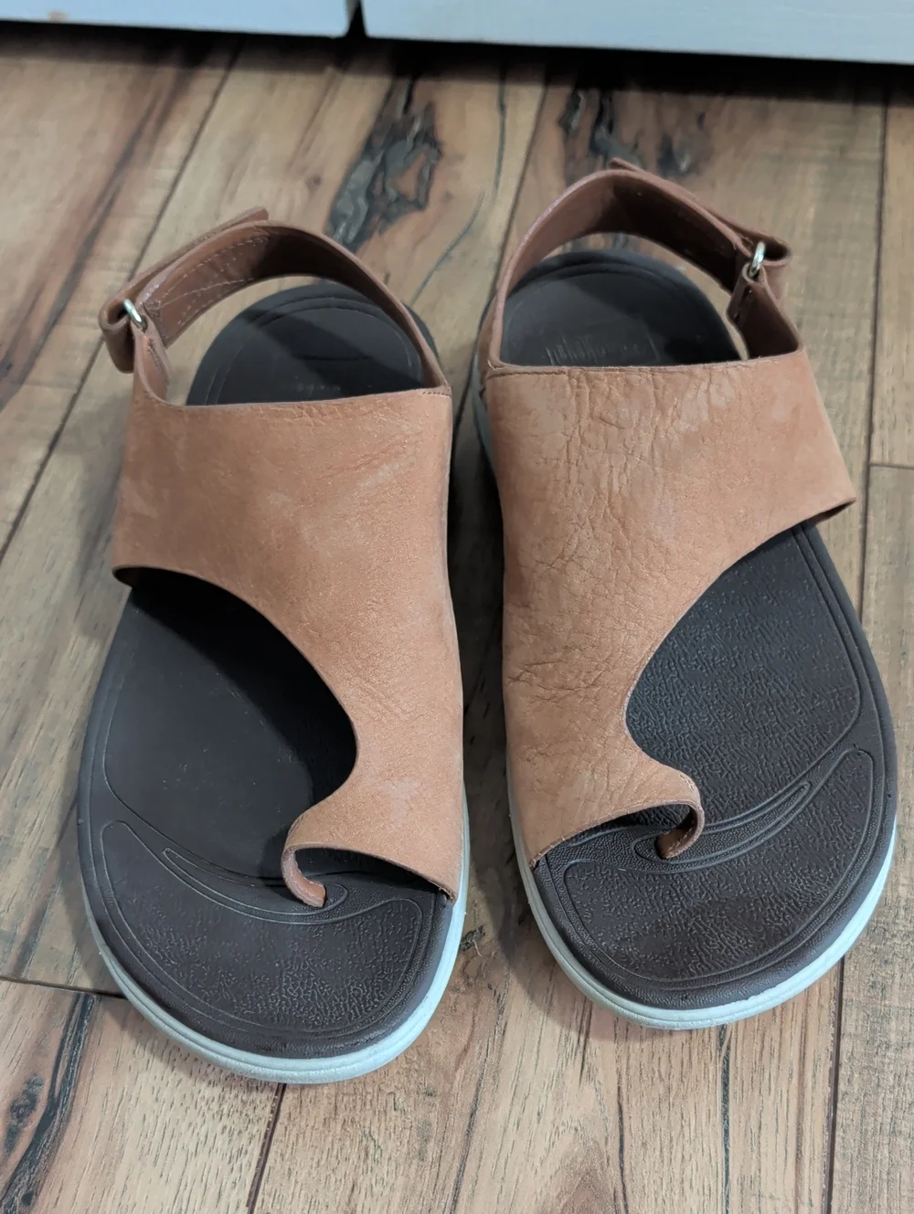 Fitflop Brown Leather Slide Sandals